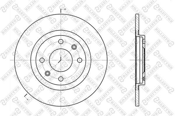 диск тормозной передний!\ Citroen BX, Peugeot 305/405 1.3-1.9D 87> 6020-9914-SX STELLOX