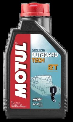 Масло моторное для 2-х тактных двигателей лодок MOTUL OUTBOARD Tech 2T п/синт.1л 102789 MOTUL