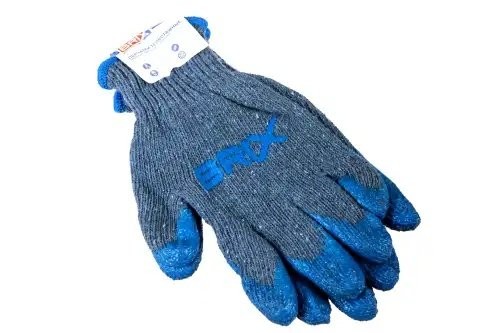 перчатки! двойные Зима с 1-слойным латексным обливом (10 р., серые с синим)\ BRX0050009 BRIX