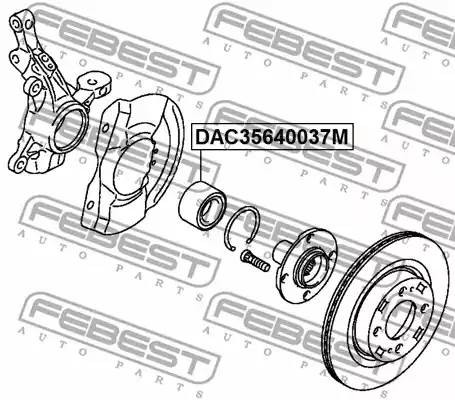 Подшипник ступицы передний MITSUBISHI SPACE STAR 2012-2014 DAC35640037M DAC35640037M FEBEST