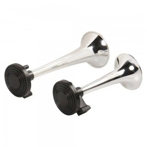 Сигнал звуковой 12V воздушный 2-х рожковый 160/210мм с компрессором AIRLINE AHR-12C-04 AIRLINE