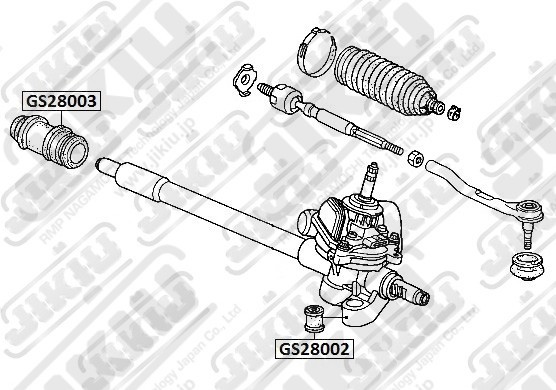 Втулка рулевой рейки HONDA CIVIC 01-06, FIT 01-07 GS28002 GS28002 JIKIU