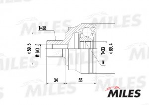 ШРУС наружный AUDI A4 1.9D-3.0 00-04 (GKN 304331) GA20031 GA20031 MILES