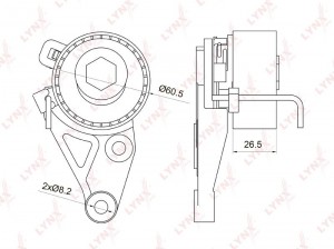 Ролик ремня ГРМ с кронш Focus1/2/3/Fusion/Mazda2 1,25-1,6 K015669XS/1376164/K045 PB-1075 LYNXAUTO