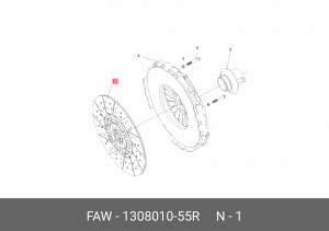 Крыльчатка вентилятора охлаждения ДВС 1308010-55R FAW