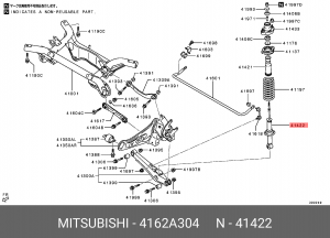 Амортизатор задний 4162A304 4162A304 MITSUBISHI
