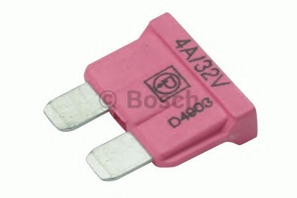 предохранитель! плоский стандартный 4A розовый\ 1904529902 BOSCH