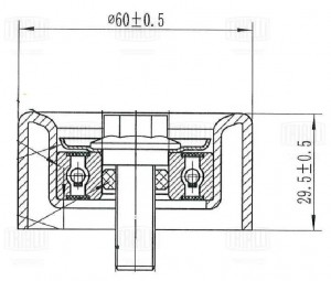 Ролик привод. ремня для а/м Kia Ceed (18-) 1.4i [Kappa] (опор.) (CM 5736) CM 5736 TRIALLI