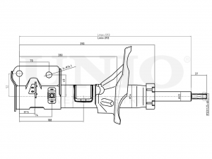 Амортизатор газовый задней подвески правый SAB-10039 UNIO