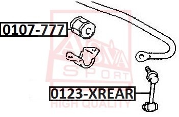 Втулка, стабилизатор 0107777 0107-777 ASVA