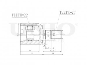 ШРУС внутренний левый CVJ-30006 UNIO