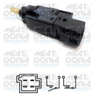 Выключатель MERCEDES A,B,C,ML,Spinter стоп-сигнала MEAT&DORIA 35106 MEAT DORIA
