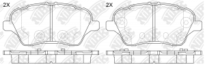 Колодки тормозные FORD Fiesta (12-) передние (4шт.) NIBK PN51010 NIBK