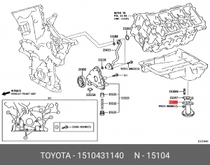 ФИЛЬТР МАСЛЯНЫЙ 1510431140 TOYOTA 15104-31140 TOYOTA