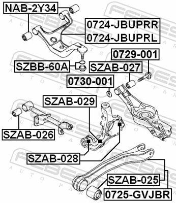 Сайлентблок SZAB-028 SZAB-028 FEBEST