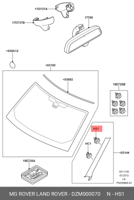 КЛИПСА/FASTENER - JACK - EXPANDING DZM000070 DZM000070 LAND ROVER