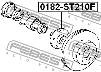 Ступица передняя 0182-ST210F FEBEST
