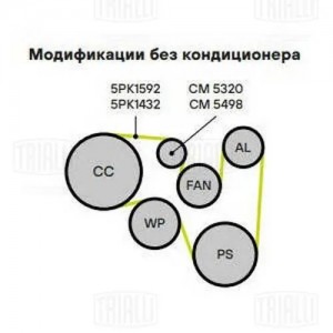 Ролик привод. ремня с натяж. мех. для ам VW Passat (96-) 1.9d (CM 5320) CM 5320 TRIALLI