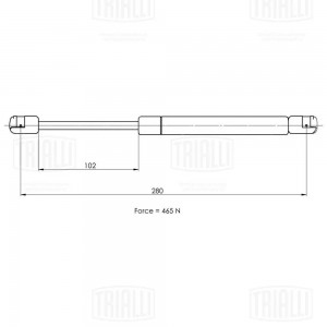 Упор газовый (амортизатор) Ford Focus I (98-) седан (крышки багажника) (GS 1013) GS1013 TRIALLI