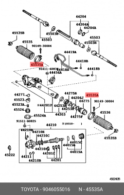 хомут зажимный!\ Fiat, Ford, GM, Nissan, Opel, Toyota, VAG 90460-55016 TOYOTA