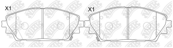 Колодки тормозные MAZDA 3 (18-) передние (4шт.) NIBK PN5821 NIBK
