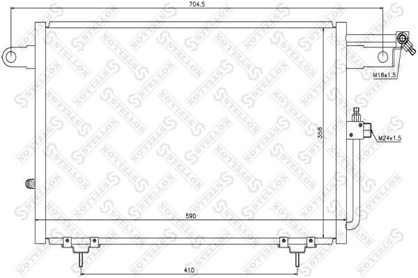 AVA AI5117=NS94213=GR922950 [4A0260403AС]!радиатор конд.\Audi 100 2.0-2.5TDi 92> 10-45007-SX STELLOX