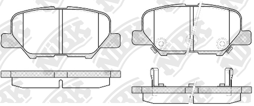 Колодки тормозные дисковые MITSUBISHI OUTLANDER 2012 PN25003 PN25003 NIBK