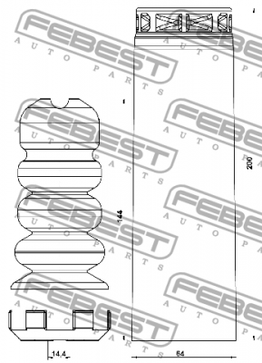 Комплект пылезащитный задний SKODA OCTAVIA 2014-2017 SKSHB-A7R-KIT SKSHB-A7R-KIT FEBEST