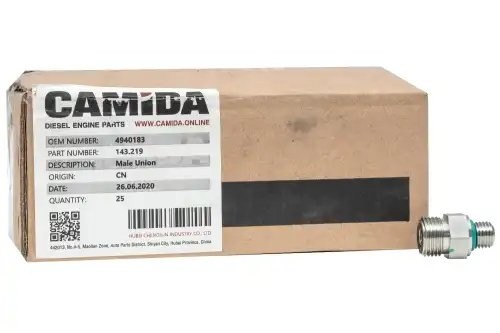 Штуцер трубки подачи масло к ТКР 6ISBe Cummins КАМАЗ CAMIDA 143219 CAMIDA