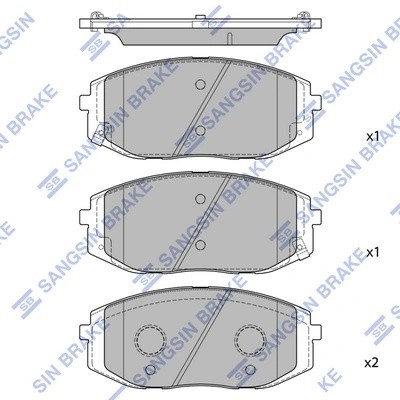 Колодки тормозные передние SP4509 SP4509 SP4509 SANGSIN