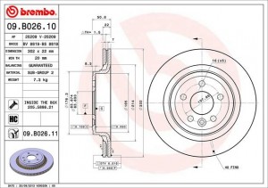 Диск тормозной Brembo Painted Disc 09.B026.11 09.B026.11 BREMBO