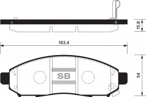 Колодки тормозные дисковые Nissan Pathfinder 2.5DCi 4WD 05 SP1460 SP1460 SANGSIN
