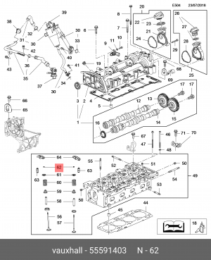 ВТУЛКА КЛАПАНА ДВИГАТЕЛЯ GENERAL MOTORS 55591403 GENERAL MOTORS