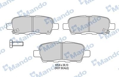 Колодки тормозные NISSAN Juke,Teana (J32) задние (4шт.) MANDO MBF016003 MANDO