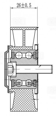 Ролик привод. ремня BMW X5 E70 (06-) 3.0d [M57D] (опор.) (26x80) (CM 5688) CM 5688 TRIALLI