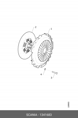 Установочный комплект сцепления 1341683 SCANIA