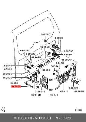 БОЛТ MU001081 MU001081 MITSUBISHI