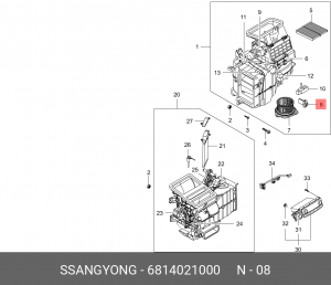 Резистор SSANGYONG Stavic (13-),Rodius (03-) отопителя OE 6814021000 SSANG YONG