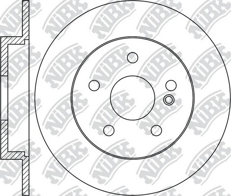 Диск тормозной MERCEDES A (W176),B (W246),CLA (W117) задний (1шт.) NIBK RN1703 NIBK