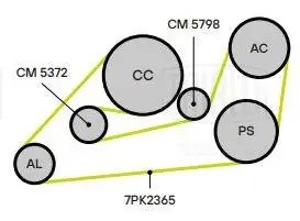 Ролик привод. ремня для а/м Mazda 3 13- 1.5i [Skyactiv] с натяж. мех CM 5732 CM 5732 TRIALLI