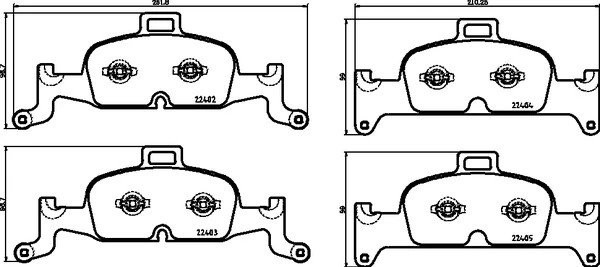 Колодки тормозные AUDI A4 (15-),Q5 (16-) передние (4шт.) BREMBO P85164 BREMBO
