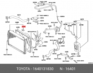 КРЫШКА РАДИАТОРА 16401-31830 16401-31830 TOYOTA