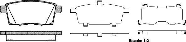 126800 колодки дисковые задние!\ Mazda CX-7 2.3/2.2CD/CX-9 3.5 07> 126800 REMSA