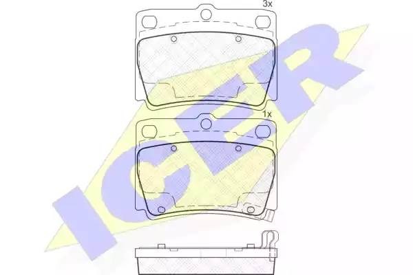 181719 колодки дисковые задние !\ Mitsubishi Montero Sport 3.0i/2.5TD 98> 181719 ICER