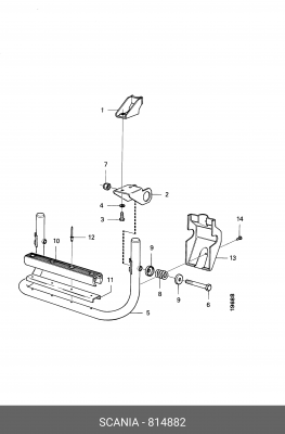 Болт привода вентилятора 814882 Scania 814882 SCANIA