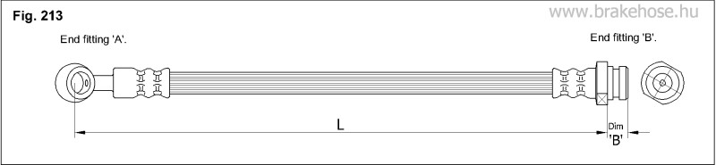 Шланг тормозной задний FT0671 FT0671 K K