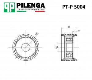 Ролик ремня ГРМ обводной RENAULT DUSTER PT-P5004 PTP5004 PILENGA