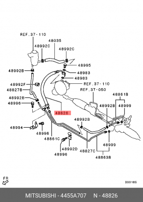 Шланг MITSUBISHI L200 ГУРа OE 4455A707 MITSUBISHI