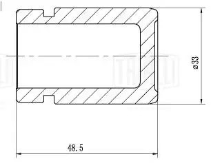 Поршень суппорта Peugeot 406 (96-) зад. d=33мм (RCF 052310) RCF 052310 TRIALLI