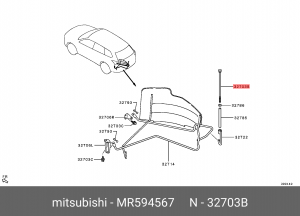 Болт MITSUBISHI Outlander (12-) OE MR594567 MITSUBISHI